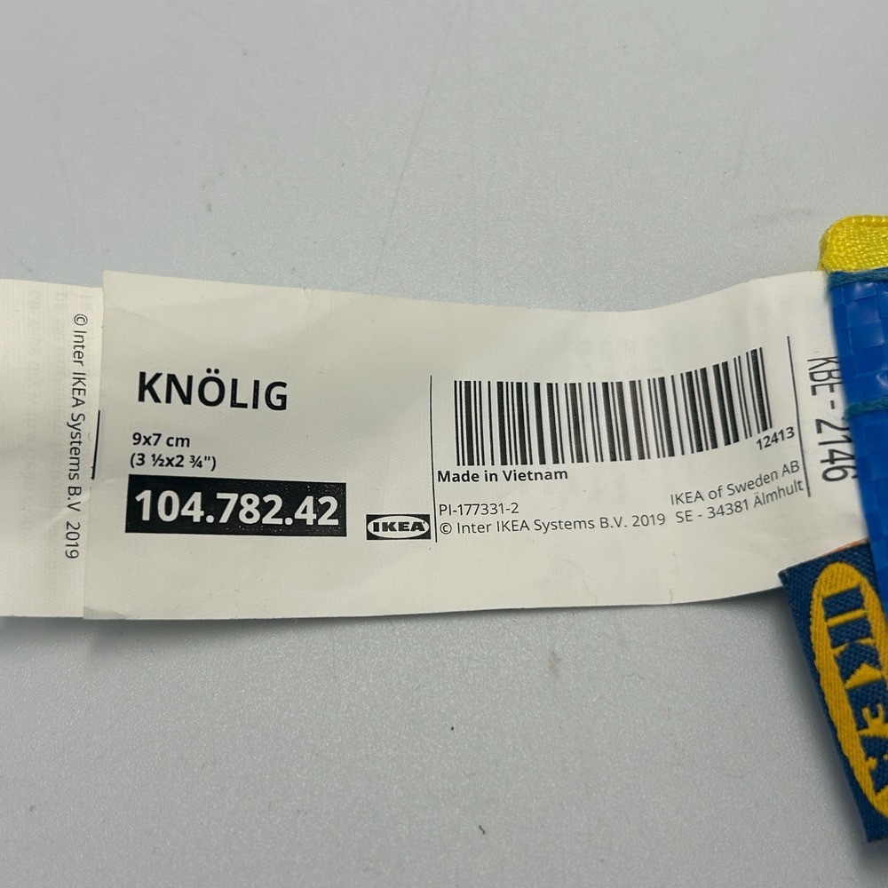 IKEA Bag Knolig Mini Zipper Coin Keychain Tote Key Blue Yard Sale Purse 2019 - Picture 6 of 6